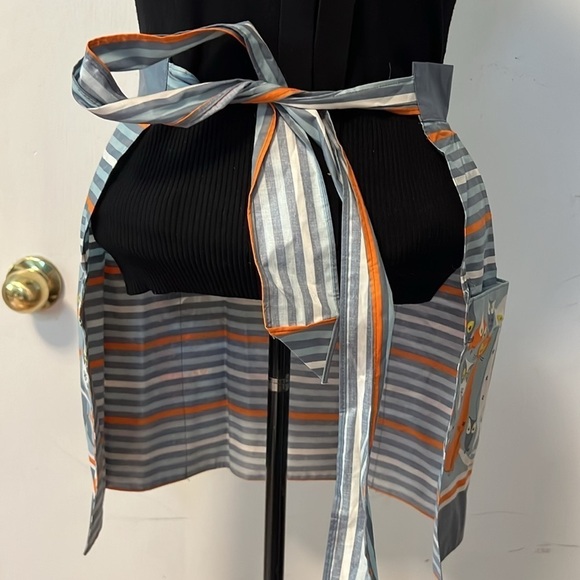 Vintage Halloween Apron Never Worn Cats Owls  Spooky Kitsch 1950s 50s Amazing - Picture 7 of 8